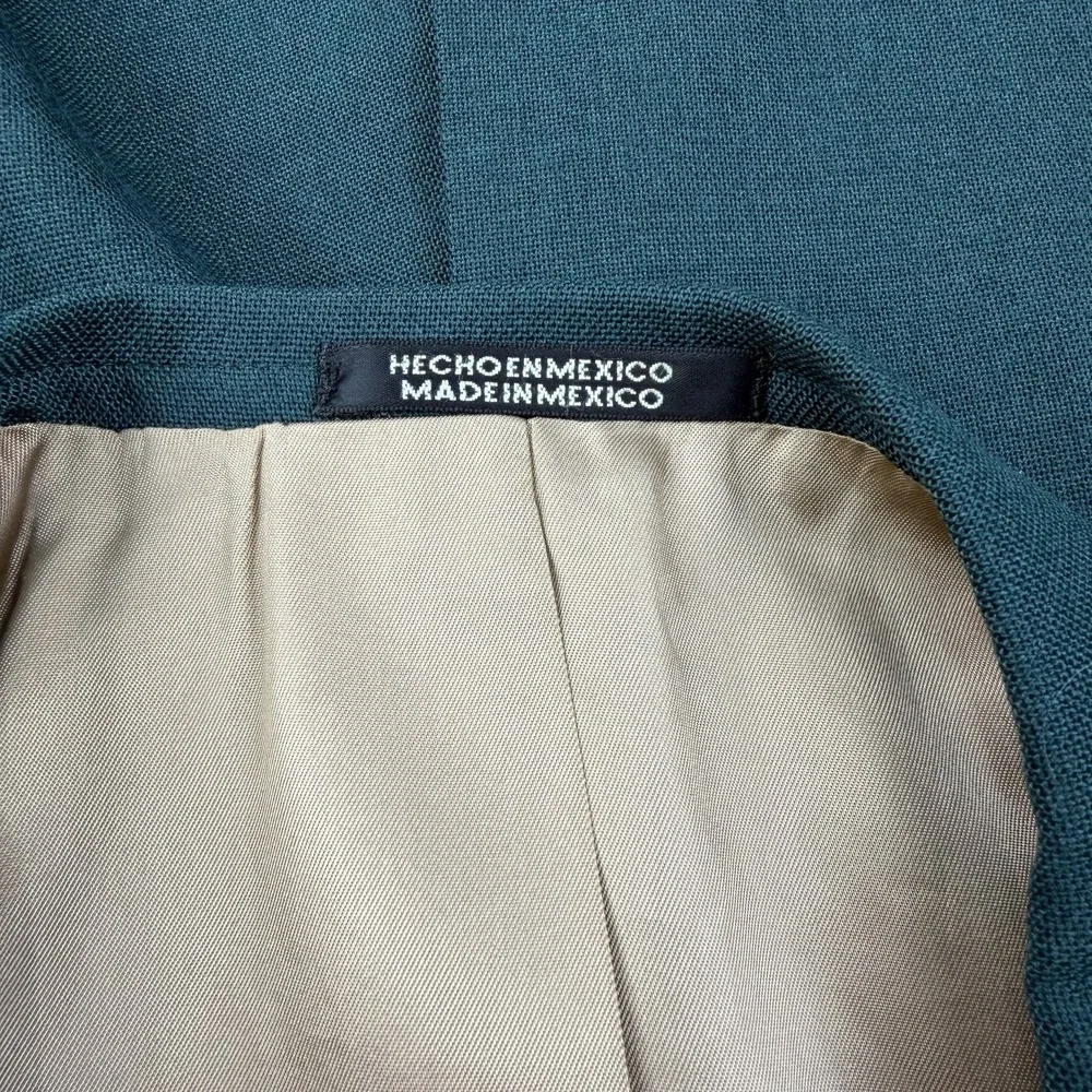 Stafford Blazer Mens 42 Regular Green Wool Gold Buttons Two‎ Button Sport Coat